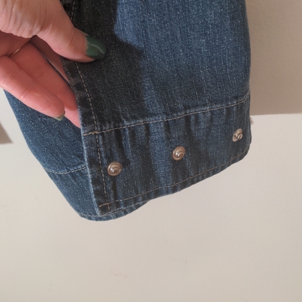 WE The Free Wide Leg High Waisted Open Side Blue Jeans 28 - Picture 6 of 10